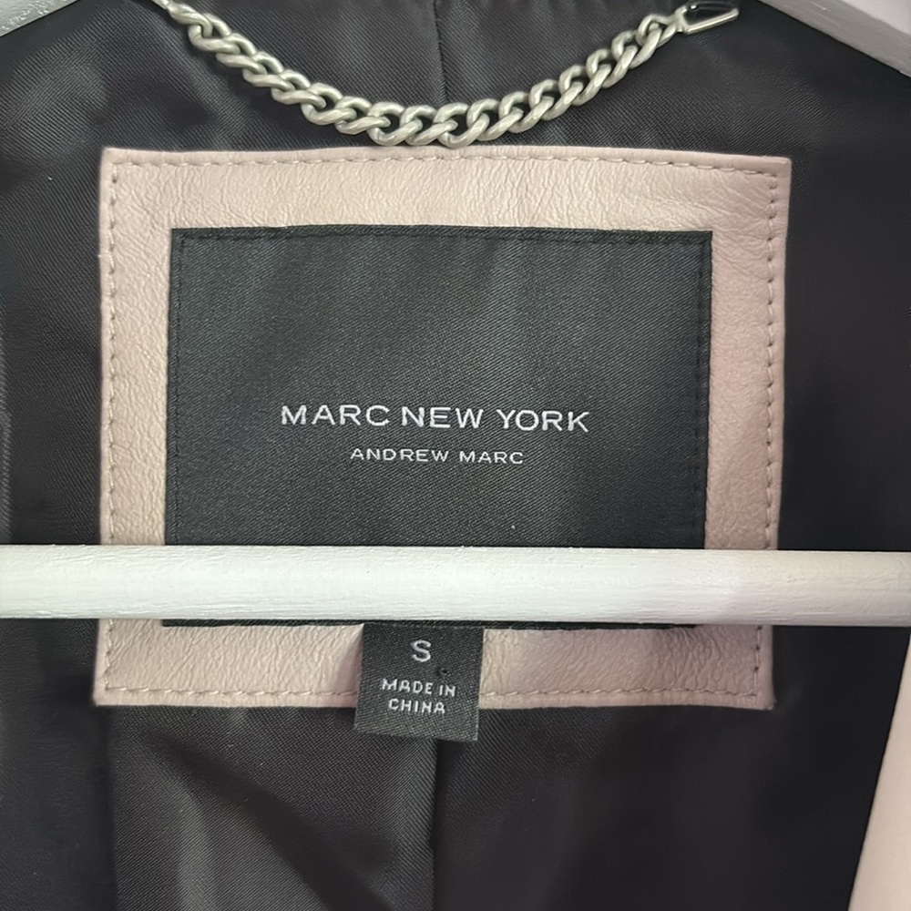 Marc New York Andrew Marc Asymmetrical Leather Jacket Women’s Size S(385T) - Picture 3 of 6